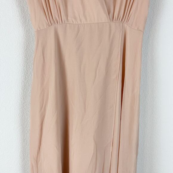 Lulus World on a String Dress Womens Medium Pink Lace-Up Maxi Short Sleeve - Picture 5 of 16